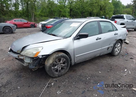 2007 Honda Accord 2.4 Vp из США, поврежденный, VIN 1HGCM56157A002475